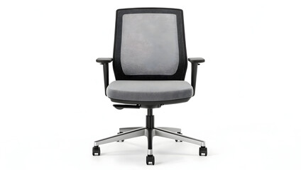 Fototapeta premium Modern Black Office Chair on White Background