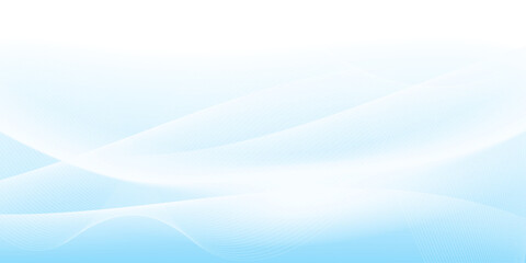 Fototapeta premium Abstract white wavy glowing lines on a blue background. Futuristic digital high-technology pattern. Health Care concept. Vector illustration
