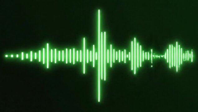 Abstract Neon Green Soundwave Spiking for Cash Register Sale