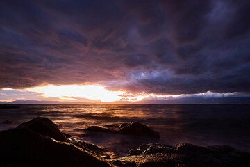 Beautiful view of a Peaceful Adriatic Coastal Landscape