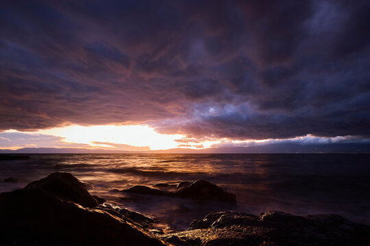 Beautiful view of a Peaceful Adriatic Coastal Landscape