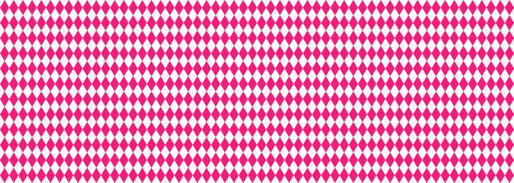 Seamless Harlequin pattern featuring elegant diamond. Abstract geometric pattern of multicolored rhombuses in a row on a light background, harlequin motifs, hand drawn illustration, flat style. EPS 10