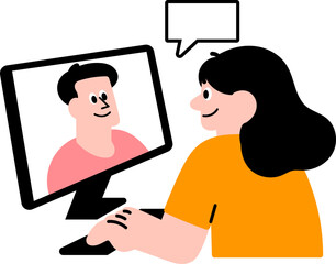 Fototapeta premium video call