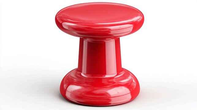 Close-up of a red push pin isolated on white a simple office supply for organization and reminders