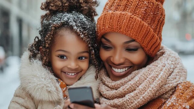 Video A mother and daughter duo taking a closer look at a smartphone, possibly sharing a moment or learning something new