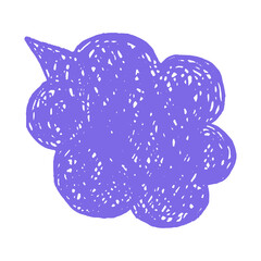 Text box chalkboard crayon speech bubble with bold borders. Sketchy hand drawn lines form, subtle crayon grain.
