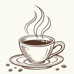 Obraz premium cup of coffee with steam