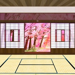 春の和室