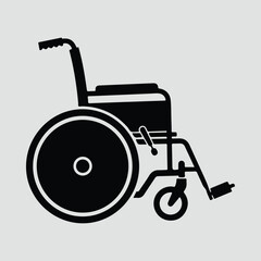 Silhouette Wheelchair icon medical mobility handicap equipment vector illustration