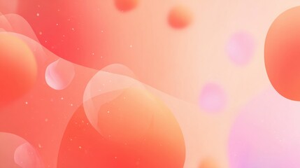 Bright coral background with floating soft shapes, marine inspired palette, airy gradients, abstract underwater vibe, cinematic softness, dreamy