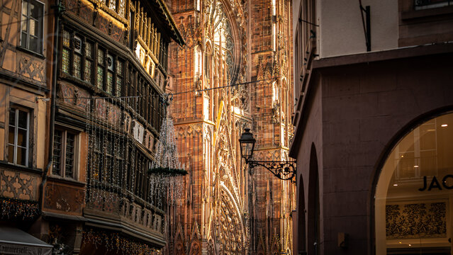 Cathedral of Strasbourg In Strasbourg, France on November 21th 2025