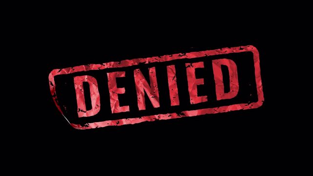 Denied Badge, Peel Off Sticker