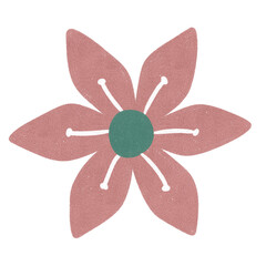 pink flower on white background