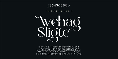 Modern Font. Sans Serif Font. Regular Uppercase Lowercase Typography urban style alphabet fonts for fashion, sport, technology, digital, movie, logo design, vector illustration