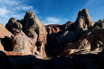 Obraz premium Evening view over sandstone formations - Valley of Fire State Park - Nevada