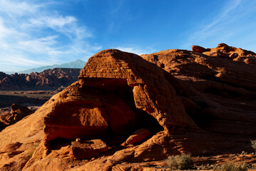 Evening view over sandstone formations - Valley of Fire State Park - Nevada
