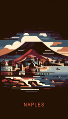 Naples Mosaic - Vesuvius and the Sea