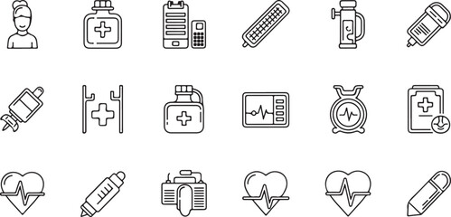 Medical Icons: Healthcare Symbols for Health and Wellness