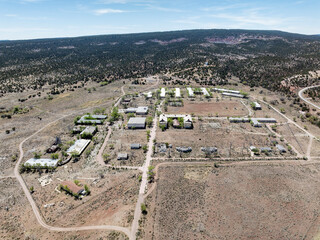 Aerial of an Abandoned Army Military Base - Fort Wingate, New Mexico