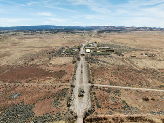 Aerial of an Abandoned Army Military Base - Fort Wingate, New Mexico