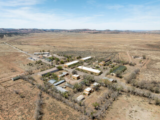 Aerial of an Abandoned Army Military Base - Fort Wingate, New Mexico