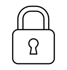 Padlock outline icon