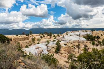 Inscription Rock and the Mesa Top at El Morro National Monument - New Mexico