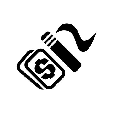 Vector illustration of single isolated smoke pay icon
