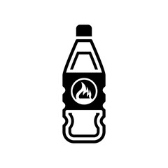 Vector illustration of single isolated dangerous bottle icon