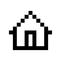 Vector illustration of pixel computer icon