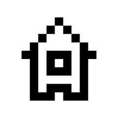 Vector illustration of pixel computer icon