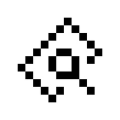 Vector illustration of single isolated pixel pc icon