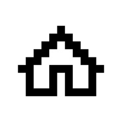 Obraz premium Vector illustration of single isolated pixel pc icon