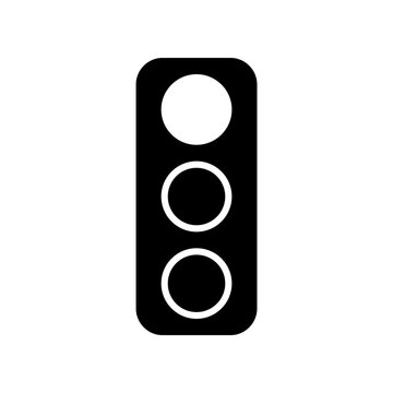Vector illustration of single isolated traffic light icon 