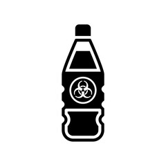 Vector illustration of single isolated dangerous bottle icon 