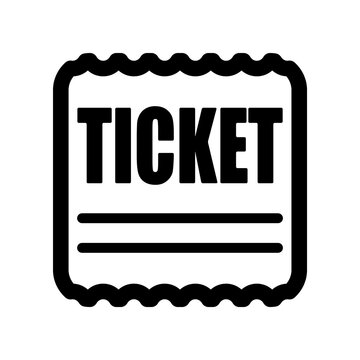 Vector illustration of single isolated tiket icon 