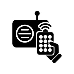 Vector illustration of single isolated radio controller icon © Myvector
