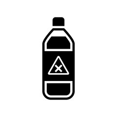 Vector illustration of single isolated danger bottle icon