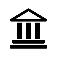 Vector illustration of single isolated temple icon