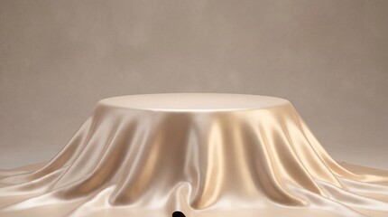 Empty 3D podium background with artistic texture for creative product display