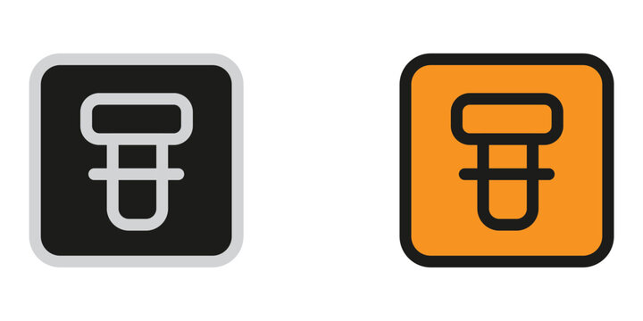 Modern T letter icon, a bold and unique design element for branding and creative projects, available in black and orange color schemes for versatility