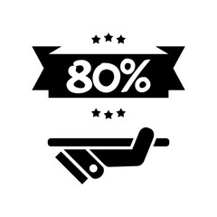 80% Label icon