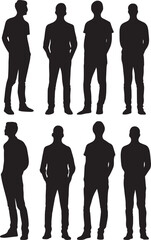 vector silhouettes of people
