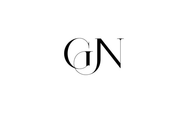 GN initial letters logo or GN monogram logo