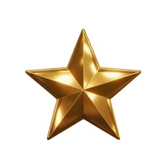 Classic golden star with dimensional design, traditional Christmas decoration perfect for elegant holiday cards and timeless festive displays.