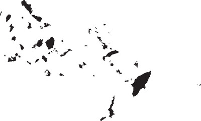 Map of the Southern Aegean Sea Region of Greece, Isolated Silhouette Vector