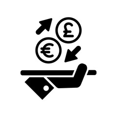Euro/Sterling - Foreign currency exchange icon 