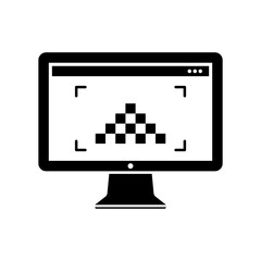 Resolution pixel - Minimal flat icon