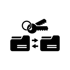 Protected data transfer - Minimal flat icon