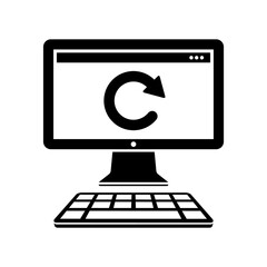 Updates computer - Flat minimal icon